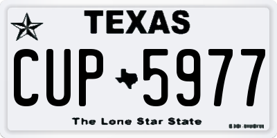 TX license plate CUP5977