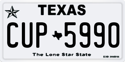 TX license plate CUP5990