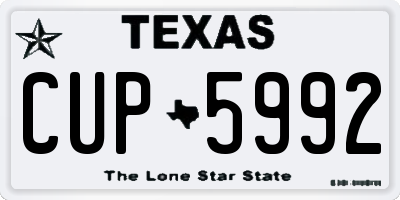 TX license plate CUP5992