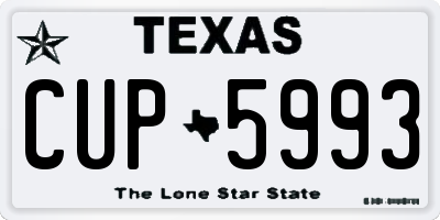 TX license plate CUP5993