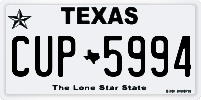 TX license plate CUP5994