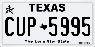 TX license plate CUP5995