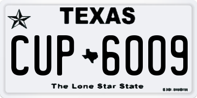 TX license plate CUP6009