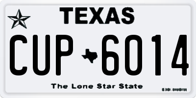 TX license plate CUP6014