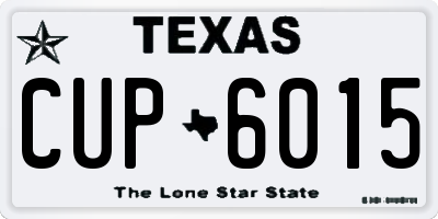 TX license plate CUP6015