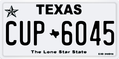 TX license plate CUP6045