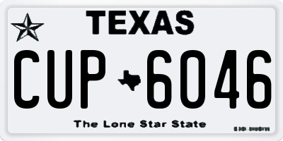 TX license plate CUP6046