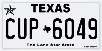 TX license plate CUP6049