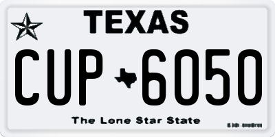 TX license plate CUP6050