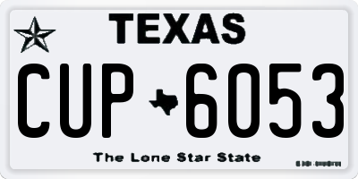 TX license plate CUP6053