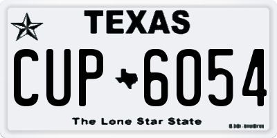 TX license plate CUP6054