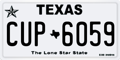 TX license plate CUP6059