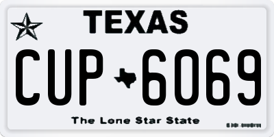TX license plate CUP6069