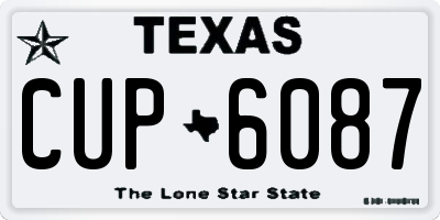 TX license plate CUP6087