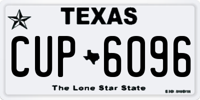 TX license plate CUP6096