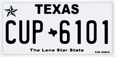 TX license plate CUP6101