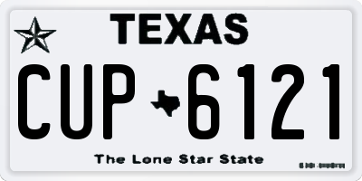 TX license plate CUP6121