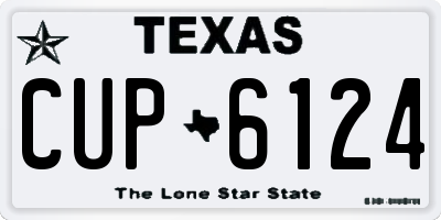 TX license plate CUP6124