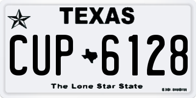 TX license plate CUP6128