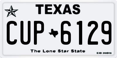 TX license plate CUP6129