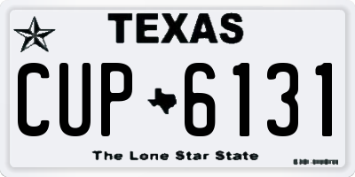 TX license plate CUP6131