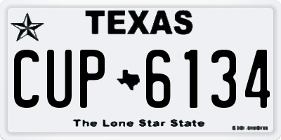 TX license plate CUP6134