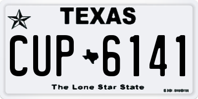 TX license plate CUP6141