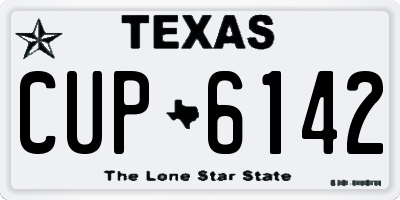 TX license plate CUP6142