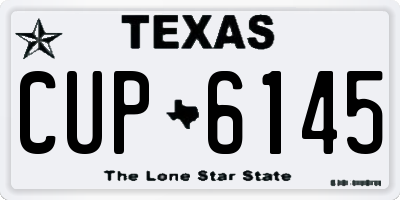 TX license plate CUP6145