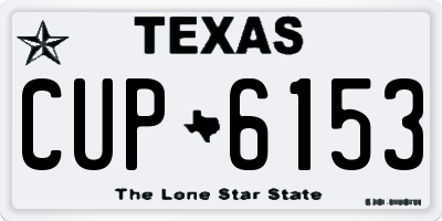 TX license plate CUP6153