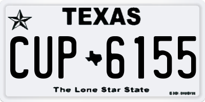 TX license plate CUP6155