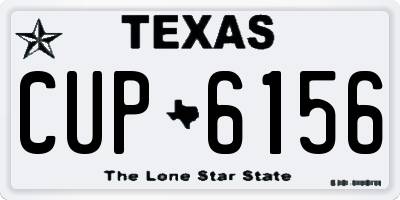 TX license plate CUP6156