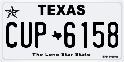 TX license plate CUP6158