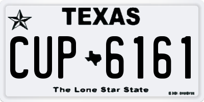TX license plate CUP6161
