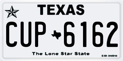 TX license plate CUP6162