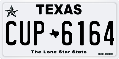 TX license plate CUP6164