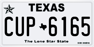 TX license plate CUP6165