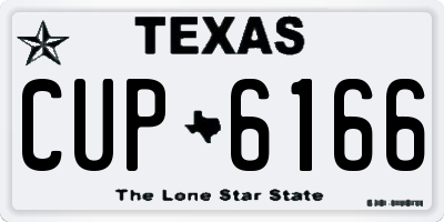 TX license plate CUP6166