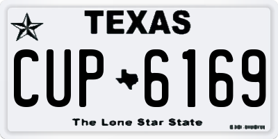 TX license plate CUP6169