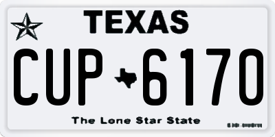 TX license plate CUP6170