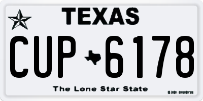 TX license plate CUP6178