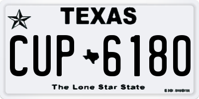TX license plate CUP6180