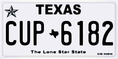 TX license plate CUP6182