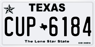 TX license plate CUP6184