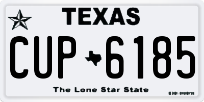 TX license plate CUP6185