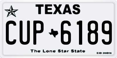 TX license plate CUP6189