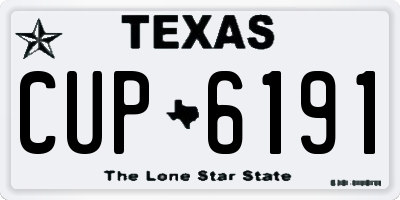 TX license plate CUP6191