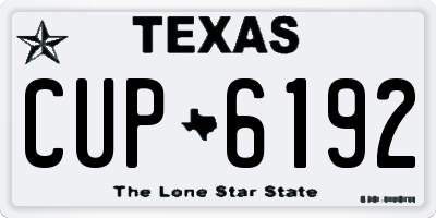 TX license plate CUP6192