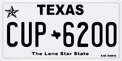 TX license plate CUP6200