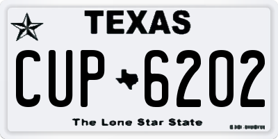 TX license plate CUP6202
